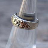 Vintage Sterling Leaf Band 4.5