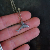 Vintage Sterling Big Bass Necklace