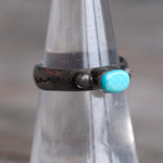 Vintage Sterling Turquoise Band 5.5