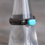 Vintage Sterling Turquoise Band 5.5