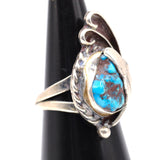 Vintage Sterling Turquoise Ring 5.5