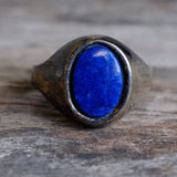 Vintage Sterling Lapis Ring 11