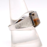 Vintage Sterling Agate Signet Ring 9.75