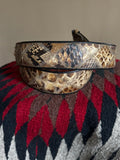 Vintage Stitched Snakeskin Belt