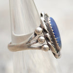 Vintage Sterling Lapis Ring 5.25