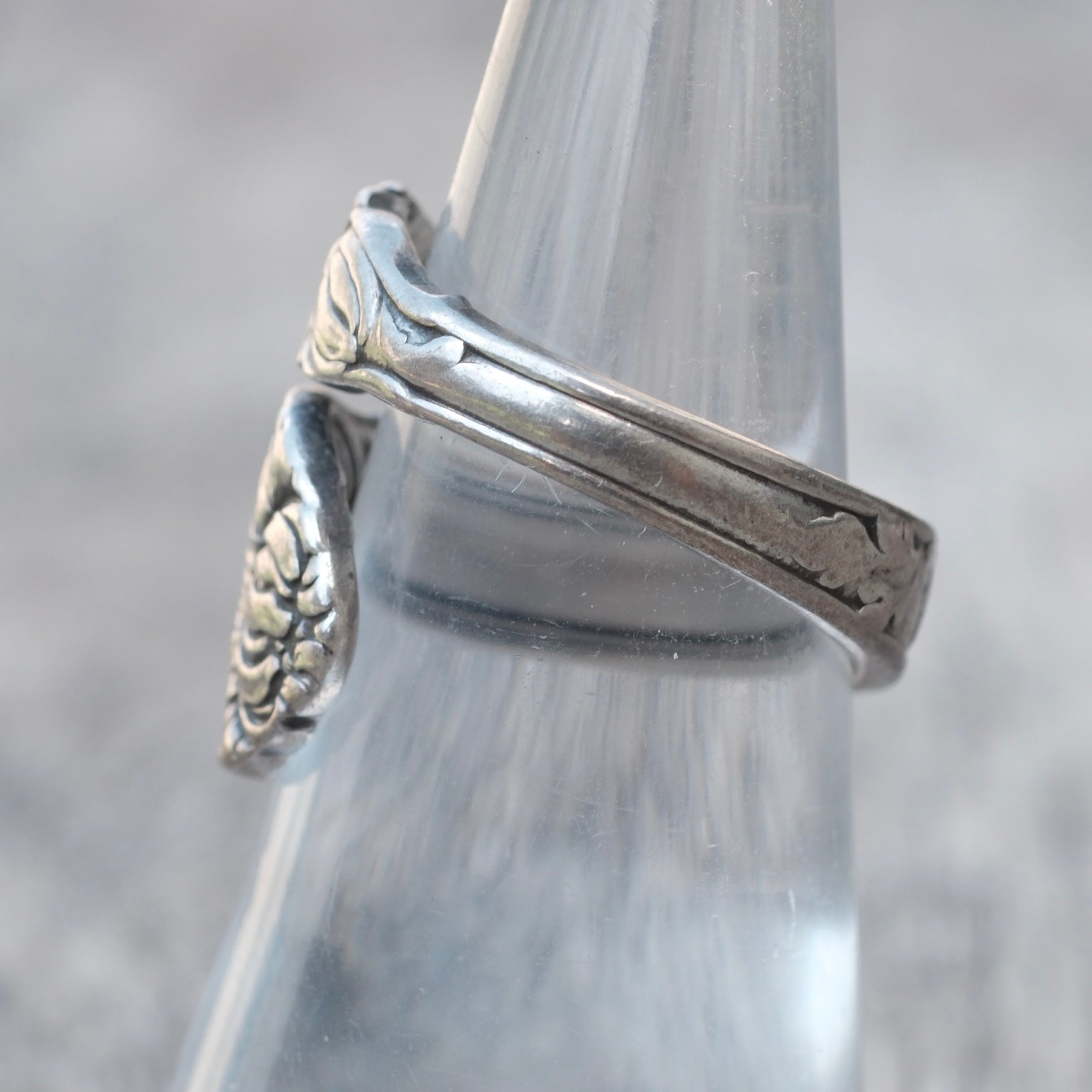 Vintage Plated Spoon Ring 7.25
