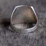 Vintage Sterling Turquoise Inlay Panel Ring 9