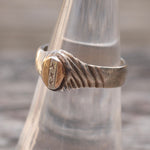 Vintage Sterling and 12K Gold Band 6.75