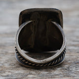 Vintage Sterling Turquoise Ring 10.5
