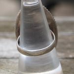 Vintage Sterling Abalone Sweet Leaf Ring 9