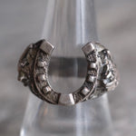 Vintage Sterling Silver Lucky Horseshoe Ring 9