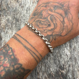 Vintage Sterling Heavy Rollo Chain Bracelet