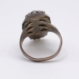 Vintage Sterling Abalone Ring 5.25