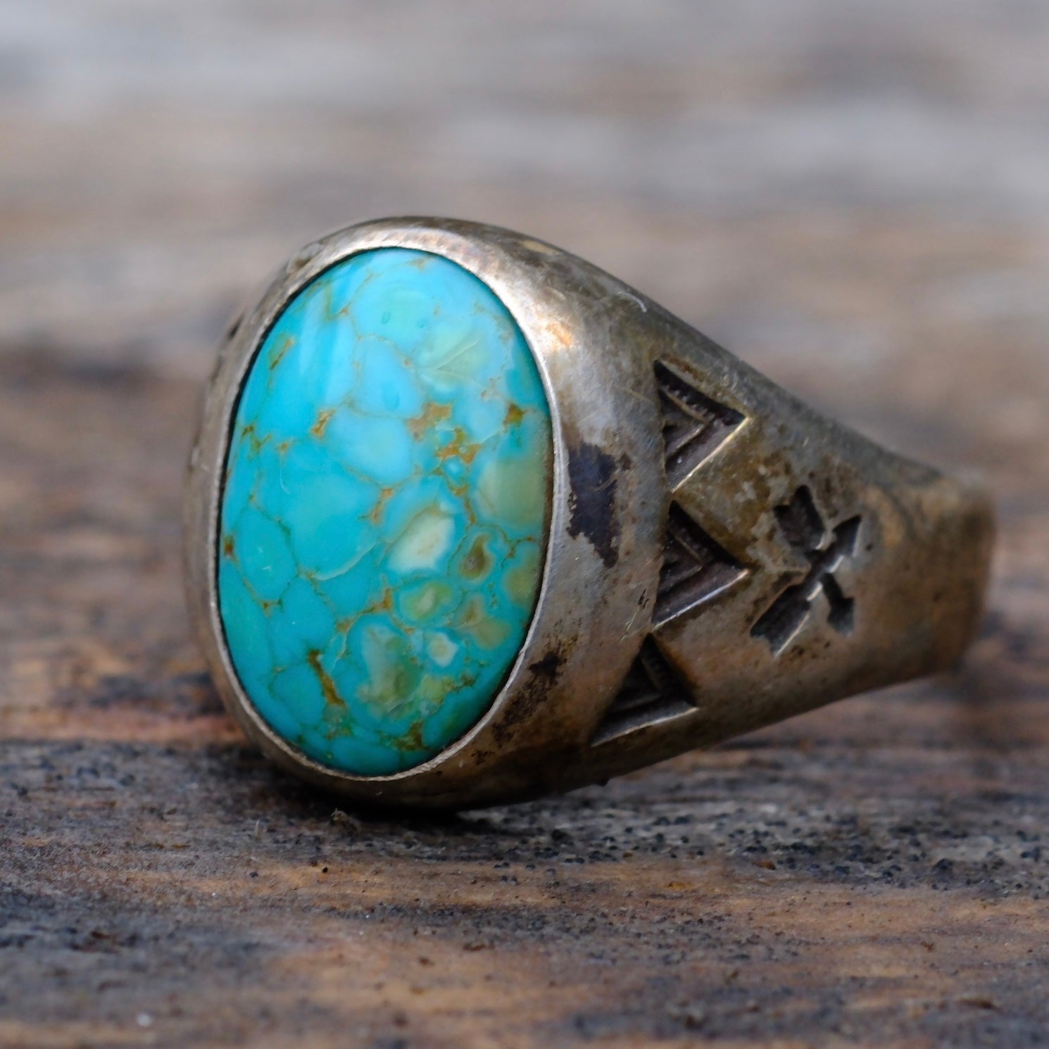 Vintage Sterling Stamped Crossed Arrows Ring 11.25