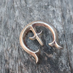 Vintage Sterling Silver Sandcast Naja Pendant