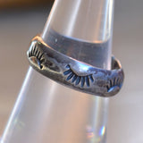 Vintage Sterling Silver Stamped Band 7.25