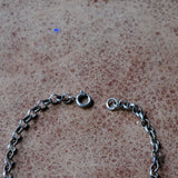 Vintage Sterling Silver Rolo Chain Bracelet