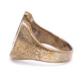 Vintage Sterling Crushed Turquoise Horseshoe Ring 10.25