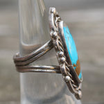 Vintage Sterling Turquoise Ring 6.25