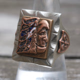 Vintage 1950's Mexican Biker Souvenir Ring 9.5
