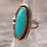 Vintage Sterling Turquoise Ring 6.25