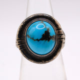 Vintage Sterling Turquoise Ring 4.5