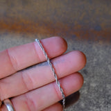 Vintage Sterling Silver Twisted Chain Bracelet 7"