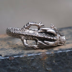 Vintage Sterling Dragon Band Ring 10.5