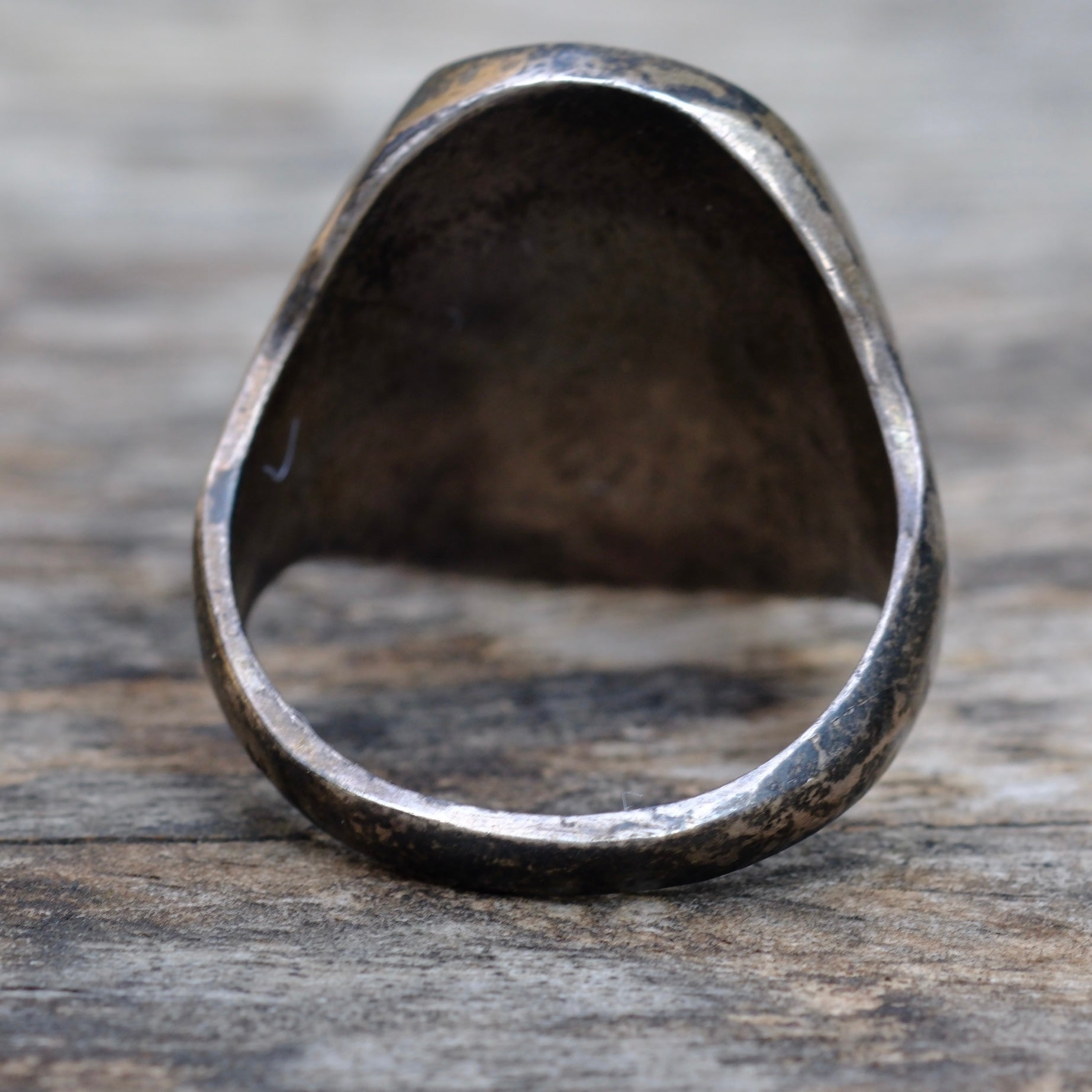 Vintage Sterling Turquoise and Coral Inlay Ring 11.75