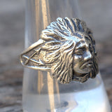Vintage Sterling Big Chief Ring 10.5