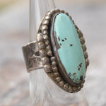 Vintage Sterling Turquoise Ring 6.5