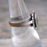 Vintage Sterling Abalone Ring 7