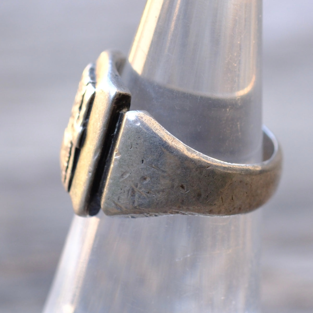Vintage Sterling Silver Signet Ring 5.25