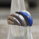 Vintage Sterling Lapis Ring 4.75