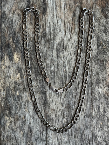 Vintage Sterling Silver Figaro Chain
