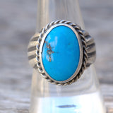 Vintage Sterling Turquoise Ring 9.25