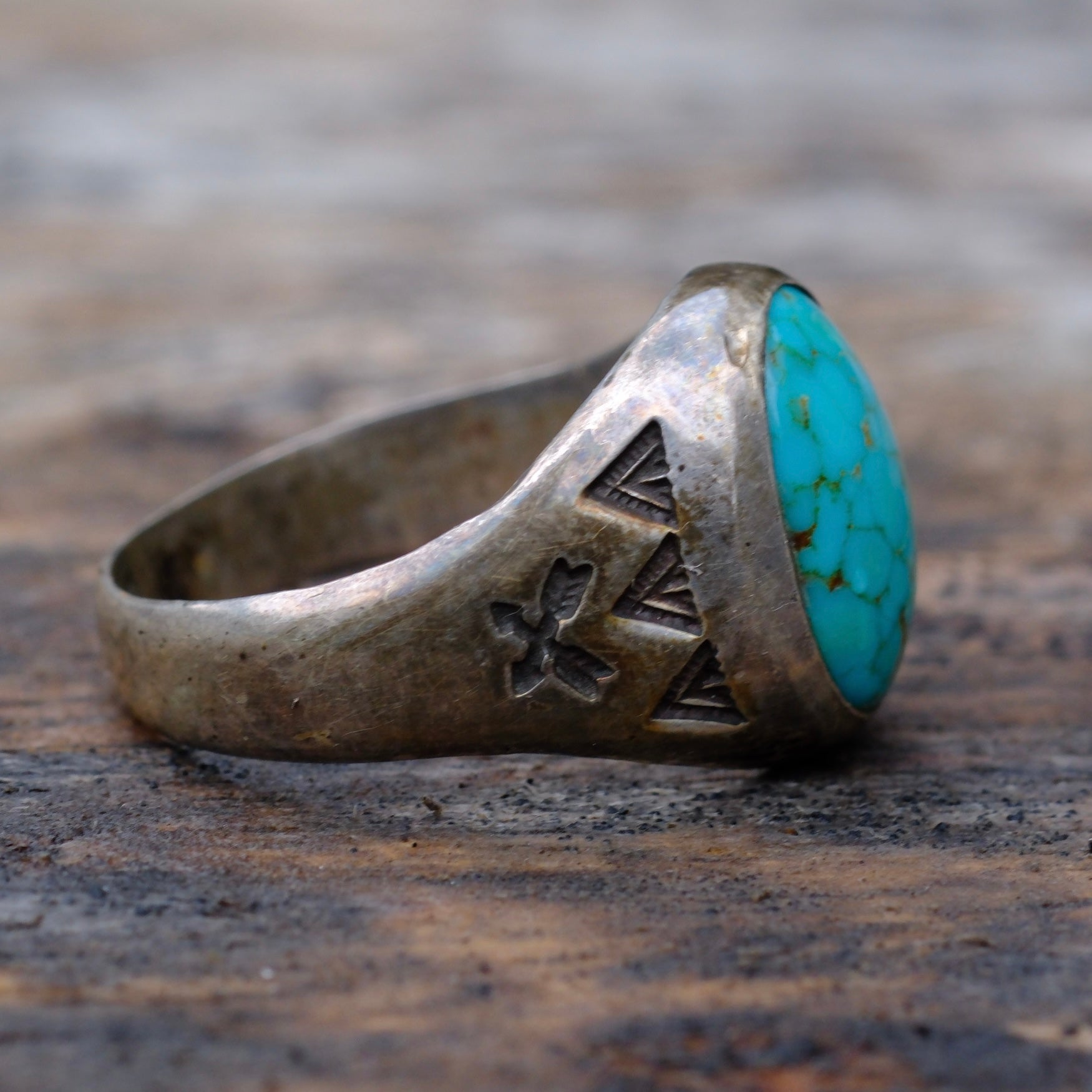 Vintage Sterling Stamped Crossed Arrows Ring 11.25