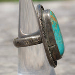 Vintage Sterling Turquoise Roper Ring 3