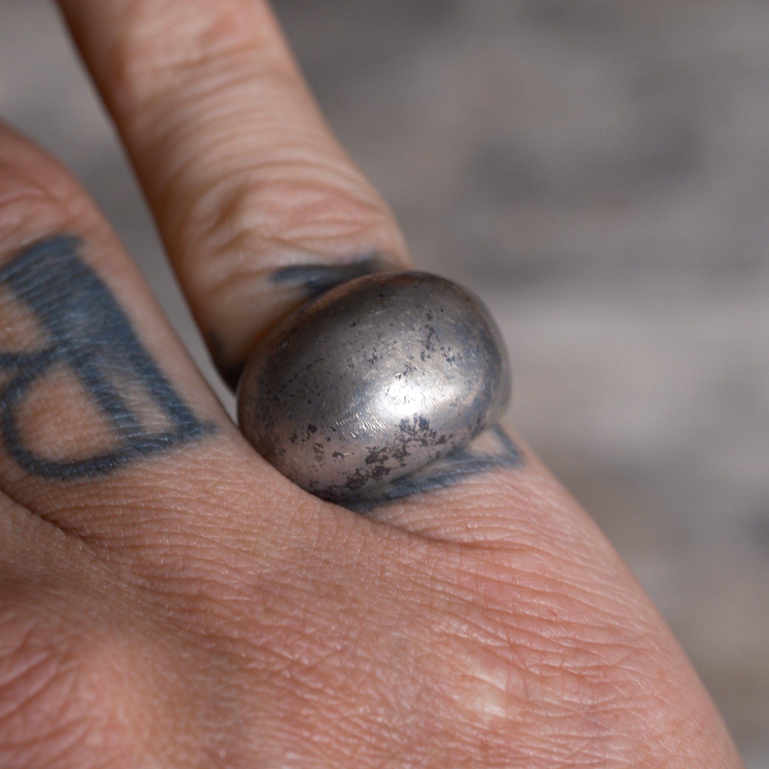 Vintage Sterling Silver Domed Ring 5.75