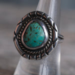 Vintage Sterling Turquoise Ring 6.25