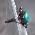 Vintage Sterling Turquoise Ring 4.25