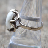 Vintage Sterling Mother Of Pearl Ring 8.5