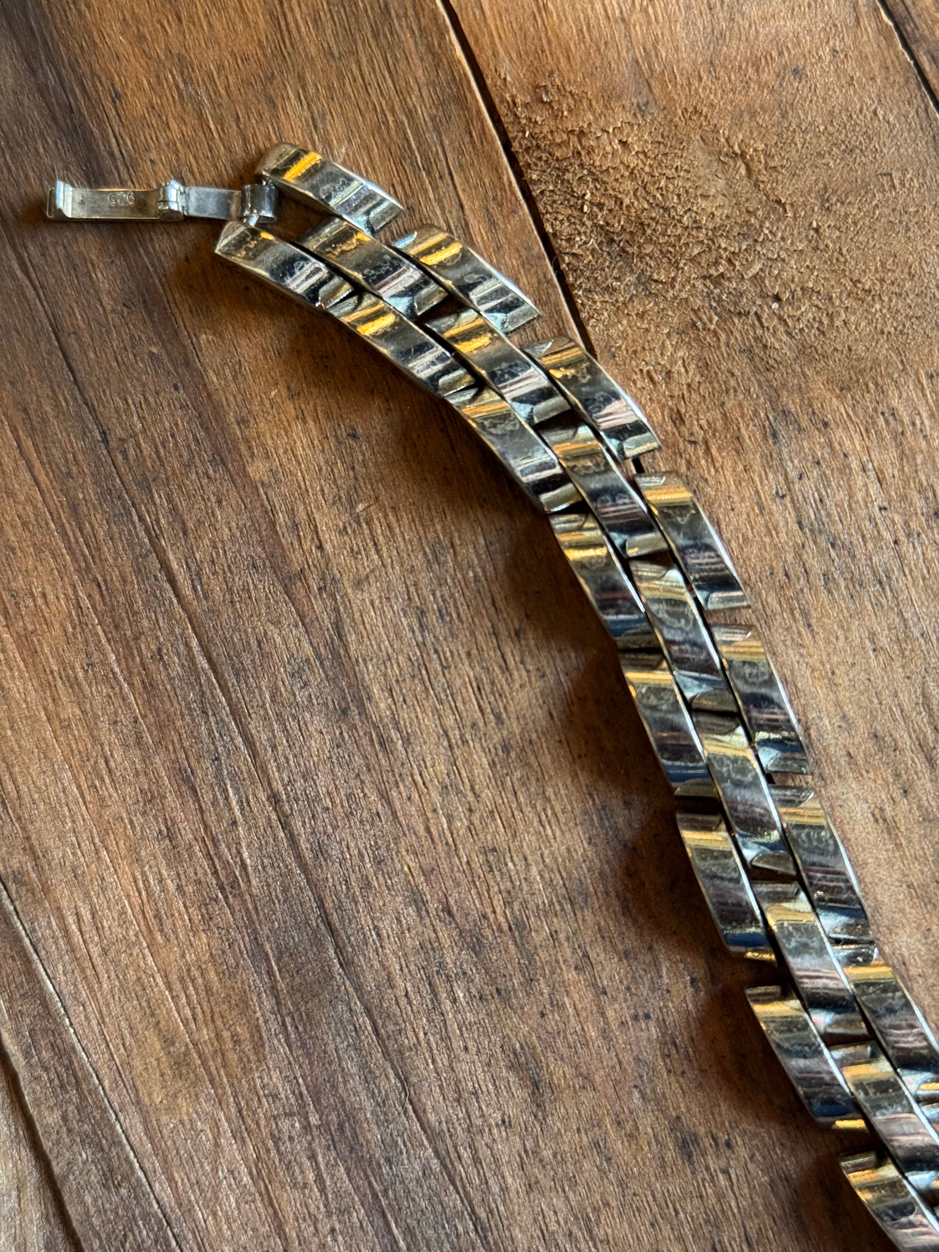 Vintage Silver Plated Panther Band Bracelet
