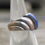 Vintage Sterling Lapis Ring 4.75