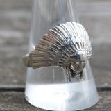 Vintage Sterling Silver Big Chief Ring 11.25