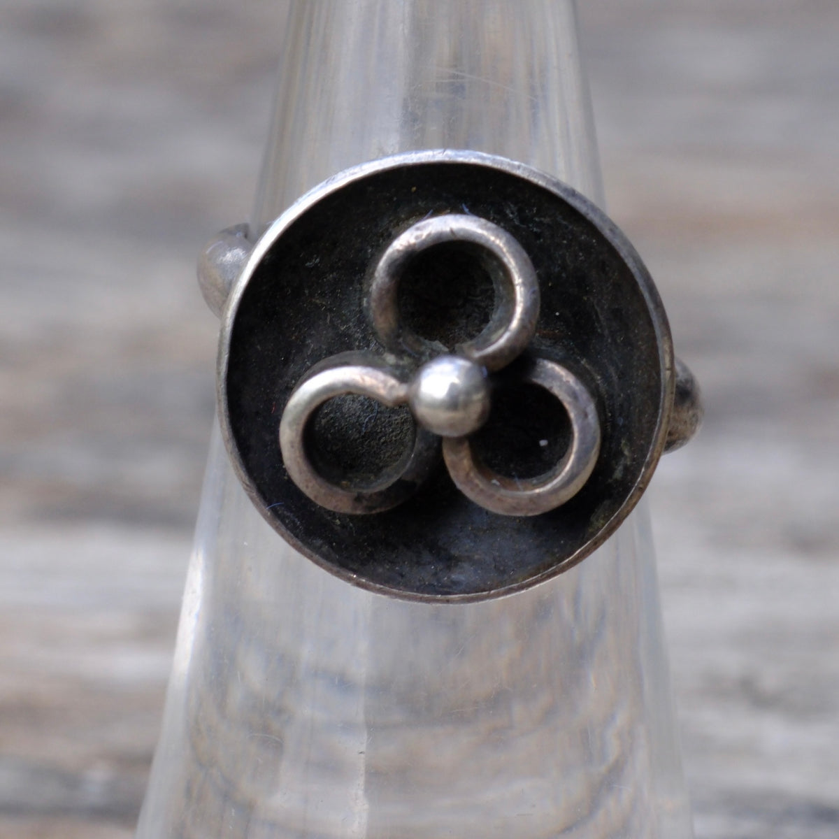 Vintage Sterling Floral Ring 5