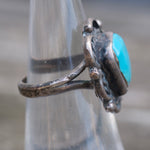 Vintage Sterling Turquoise Ring 5.75