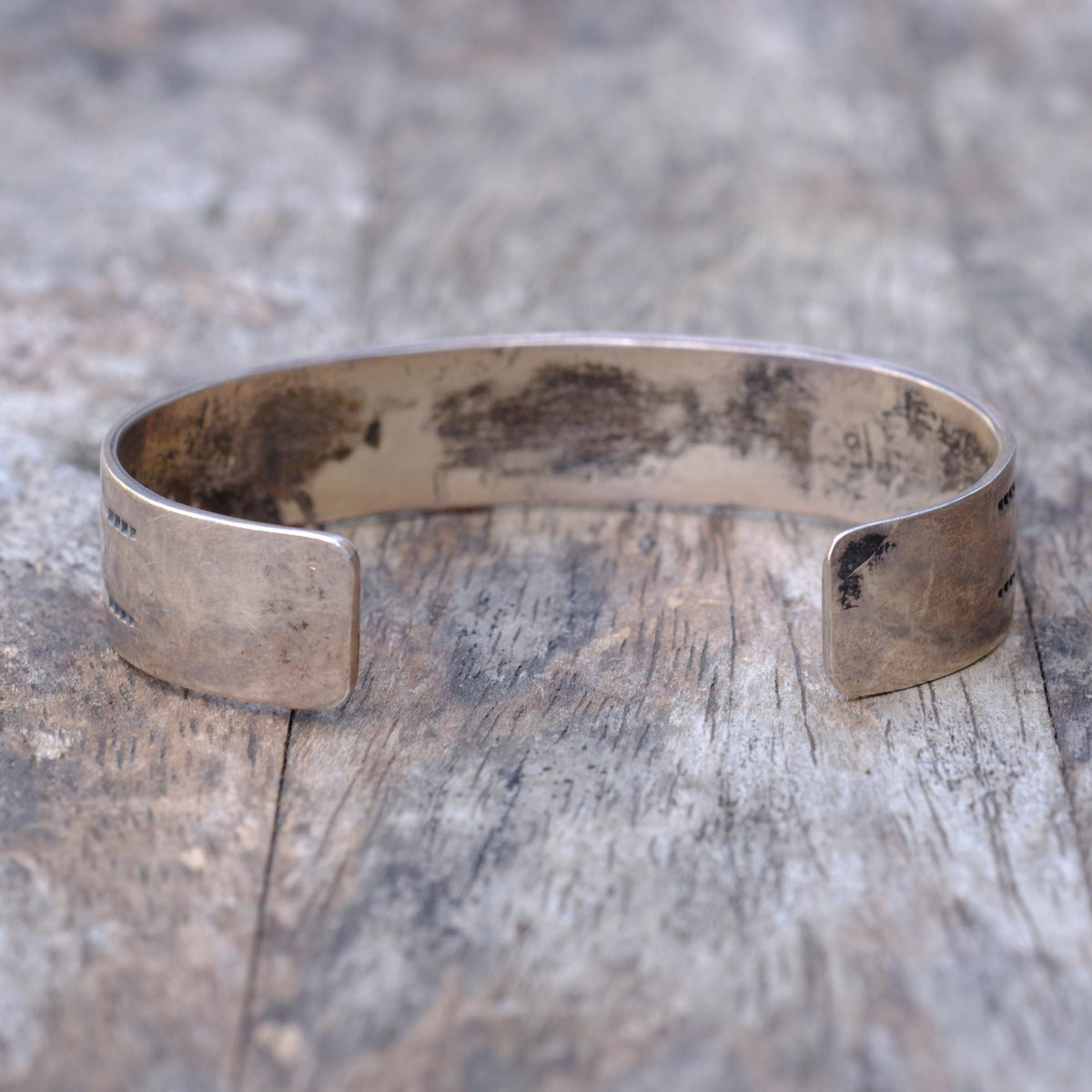 Vintage Sterling Turquoise and Coral Inlay Cuff Bracelet
