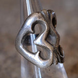 Vintage Sterling Silver Sandcast Ring 6.75