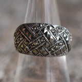 Vintage Sterling Marcasite Ring 7.75